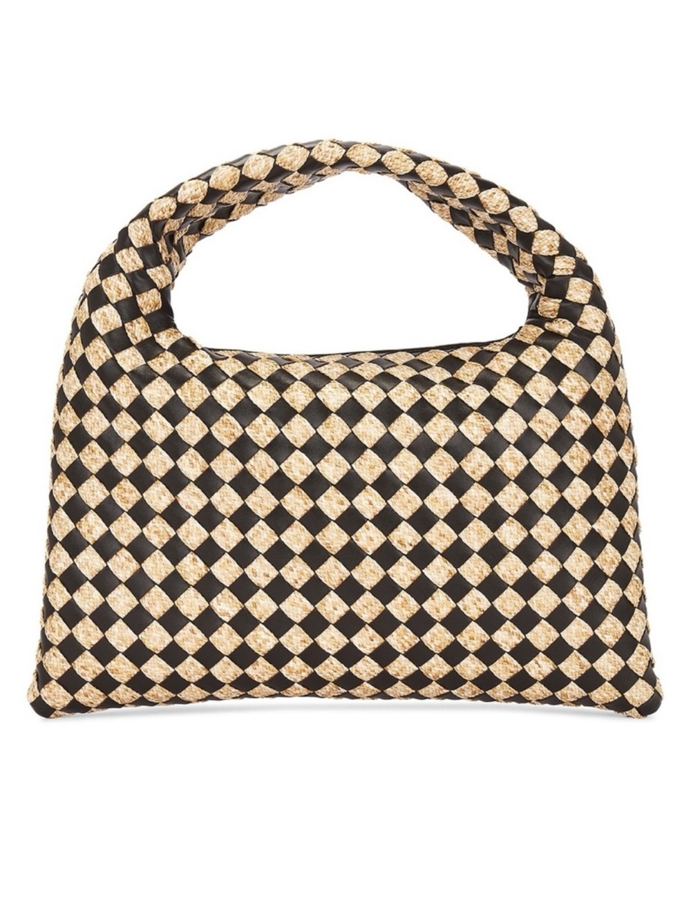 Bottega Veneta Dark Brown Leather Crossbody with Gold Zip